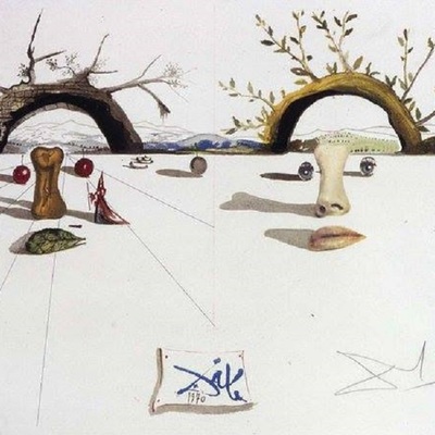 Salvador Dali - Winter and Summer - Patient Lovers (1973)