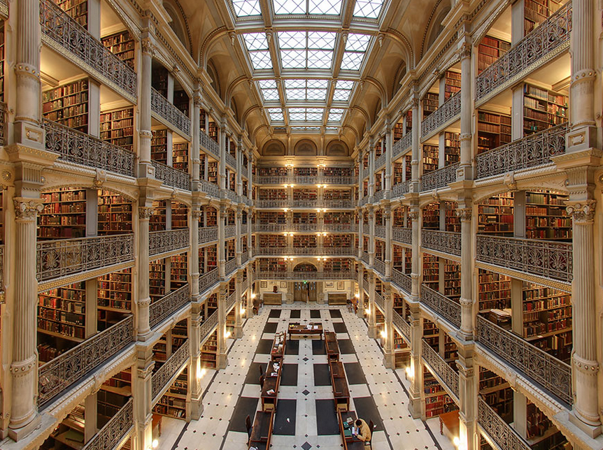 The George Peabody Library, Baltimore USA
