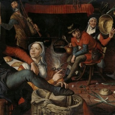 Tradicionalne uskrsne igre s jajima – Pieter Aertsen, Ples oko jaja