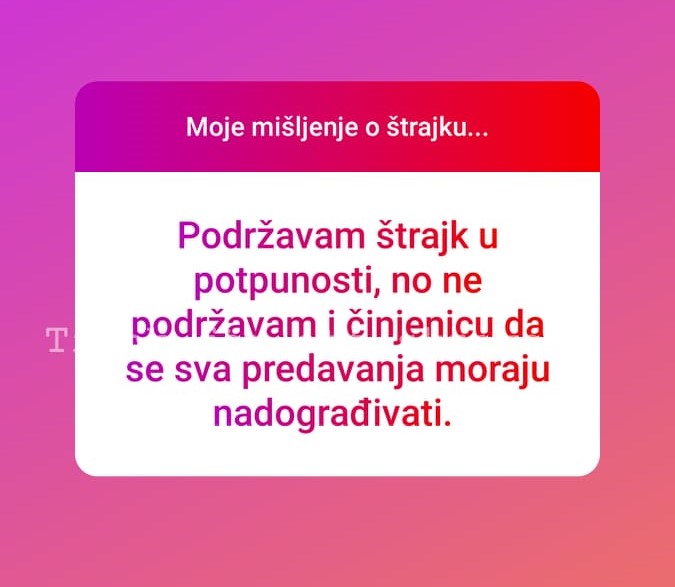 Stavovi studenata o štrajku