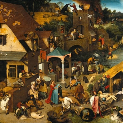 Pieter Brueghel, Nizozemske poslovice, 1559.