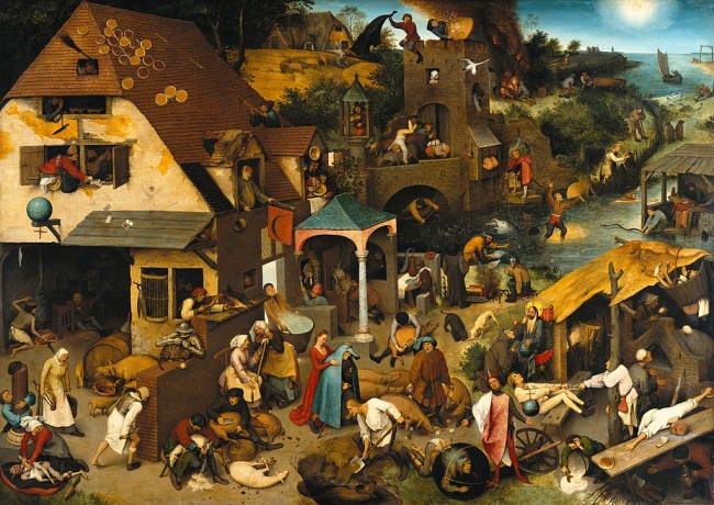 Pieter Brueghel, Nizozemske poslovice, 1559.