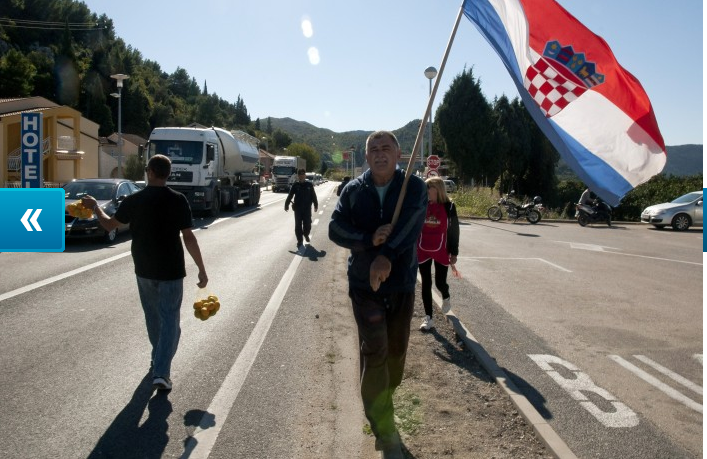 Prosvjednici na magistali