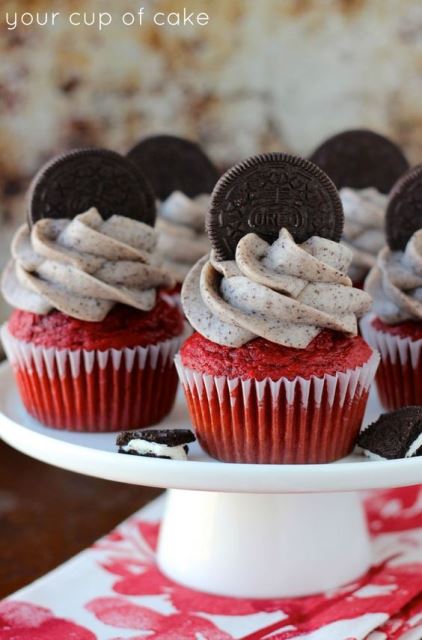 Oreo cupcakes od crvenog baršuna