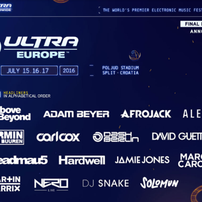 glavni izvođači, Ultra Europe 2016