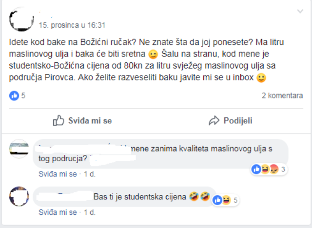 Maslinovo ulje za baku