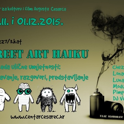 Street-art haiku u Zagrebu - plakat