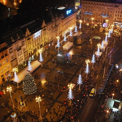 Advent u Zagrebu - Trg iz zraka 1