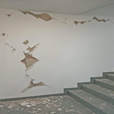 SD Ante Starčević, zidovi nakon potresa