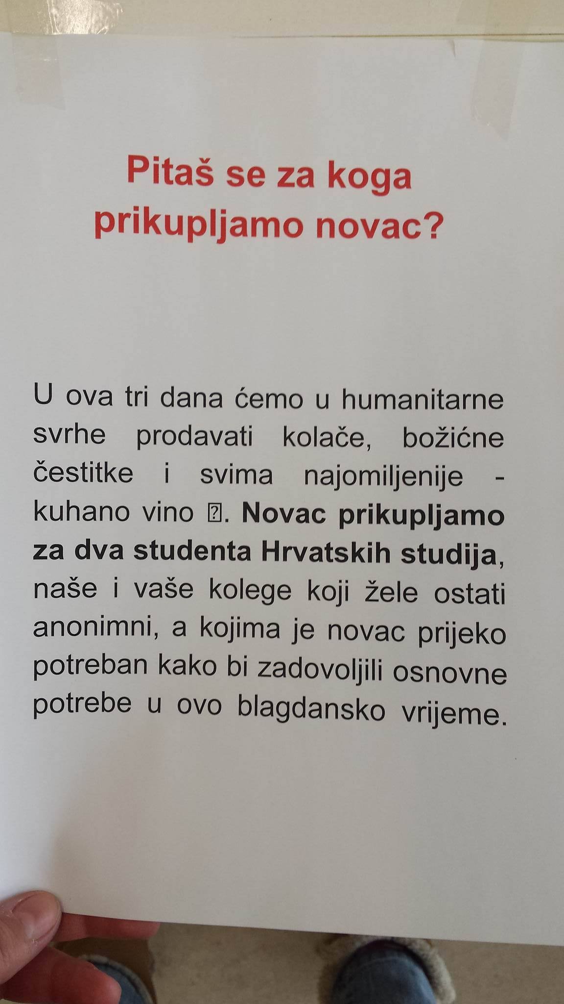 Humanitarni božićni sajam na Hrvatskim studijima