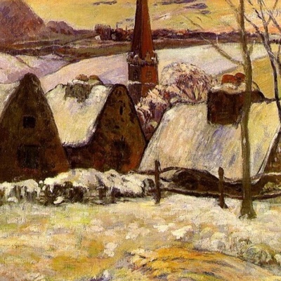Paul Gauguin, Bretonsko selo pod snijegom, 1894.