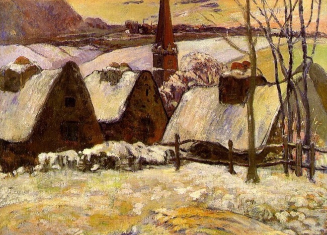 Paul Gauguin, Bretonsko selo pod snijegom, 1894.