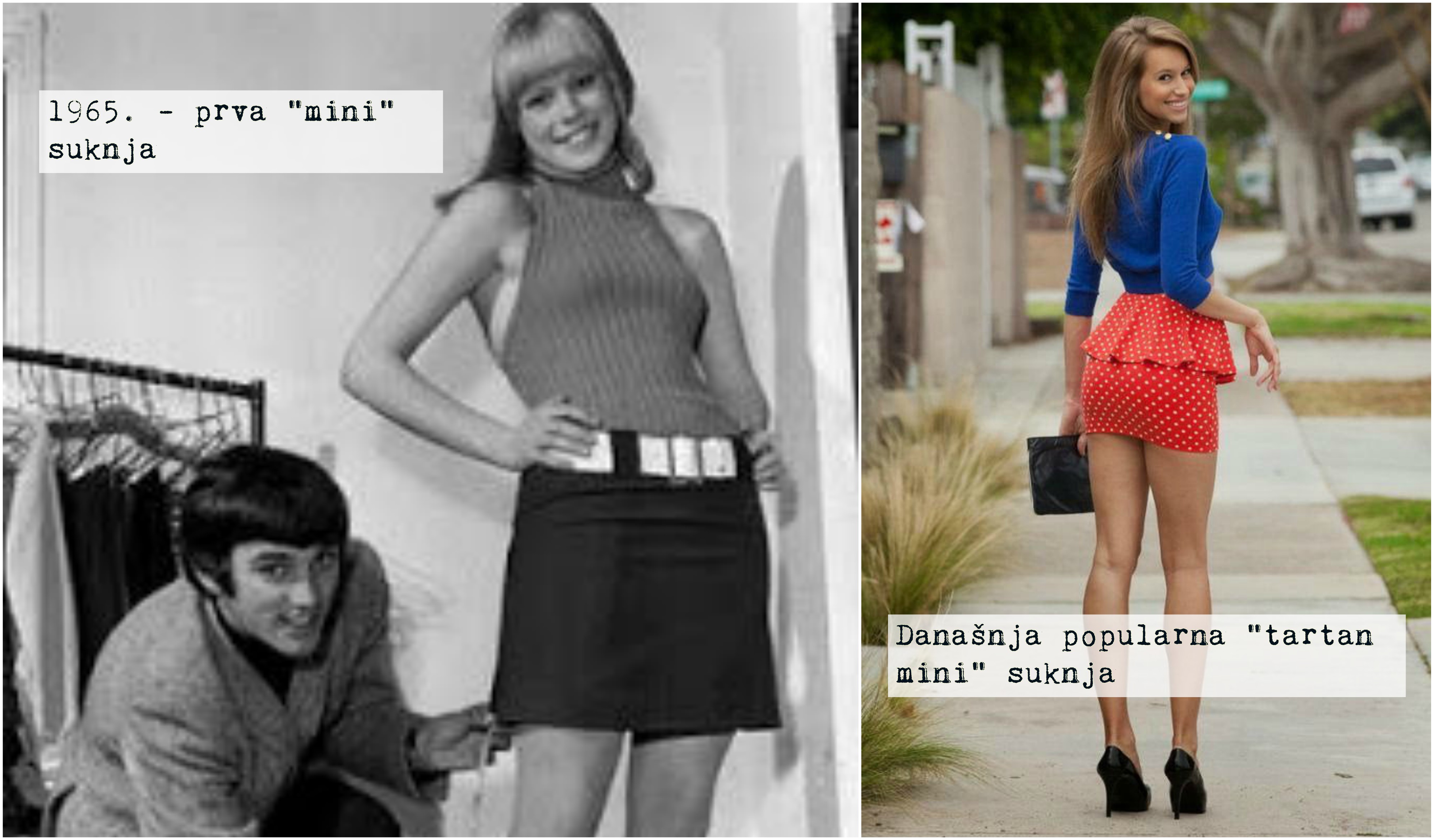 Mini suknjica iz 1965. i danas