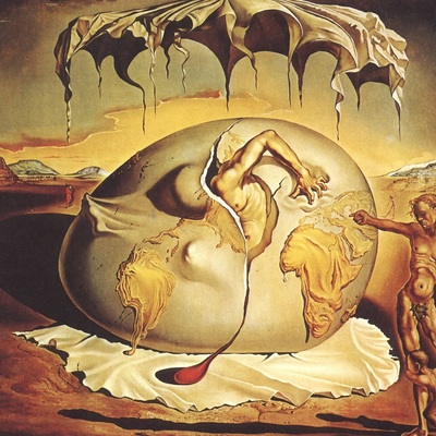 Salvador Dali - Geopoliticus Child Watching the Birth of the New Man (1943)