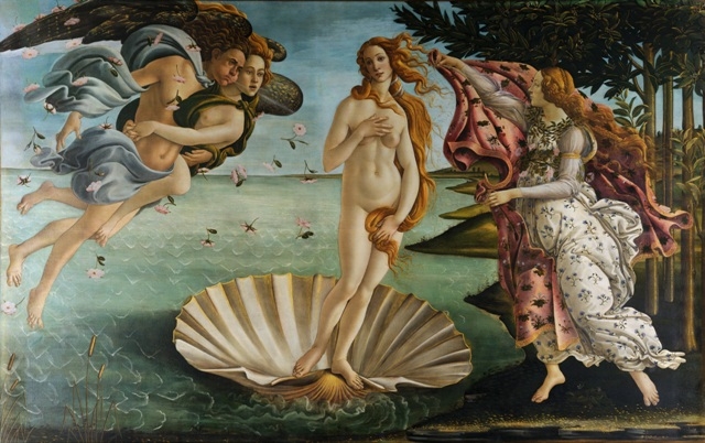 Botticelli, Rođenje Venere (c. 1485)