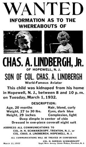 Plakat potraga Lindbergh