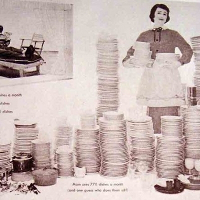 Reklama za detrdžent za suđe iz 1955.