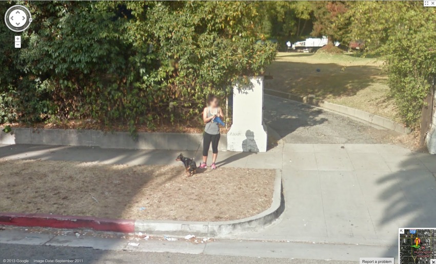 36 urnebesnih prizora s Google Street Viewa - pas i vlasnica