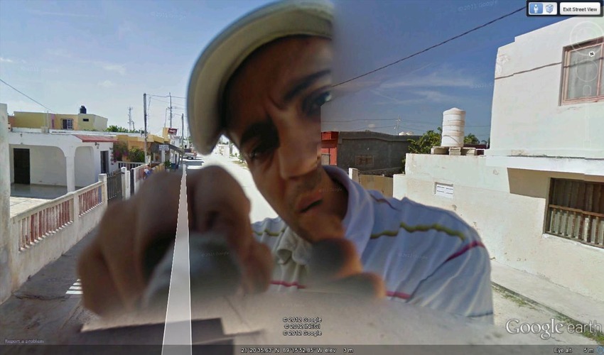 36 urnebesnih prizora s Google Street Viewa - Googleov zaposlenik čisti kameru