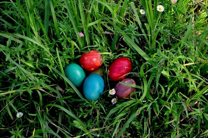 Tradicionalne uskrsne igre s jajima – pisanice skrivene u travi
