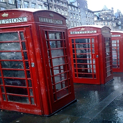 Britanske telefonske govornice u Edinburghu